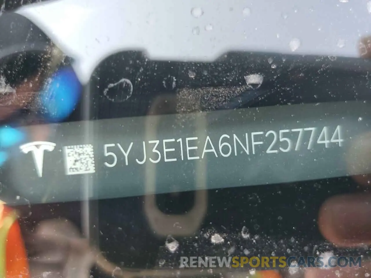 12 Photograph of a damaged car 5YJ3E1EA6NF257744 TESLA MODEL 3 2022