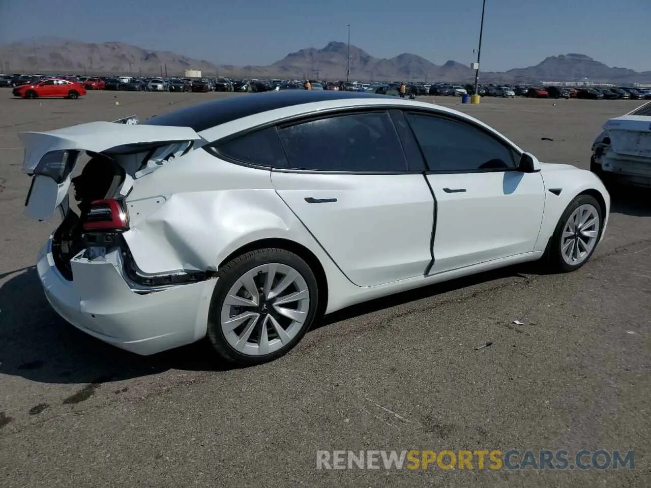3 Photograph of a damaged car 5YJ3E1EA6NF257744 TESLA MODEL 3 2022