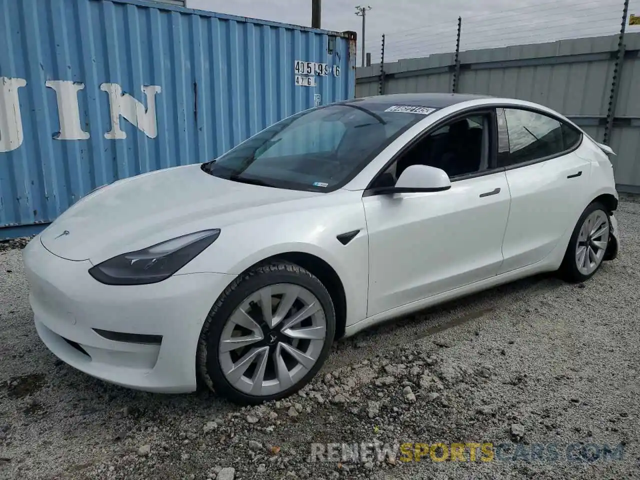 1 Photograph of a damaged car 5YJ3E1EA6NF287813 TESLA MODEL 3 2022