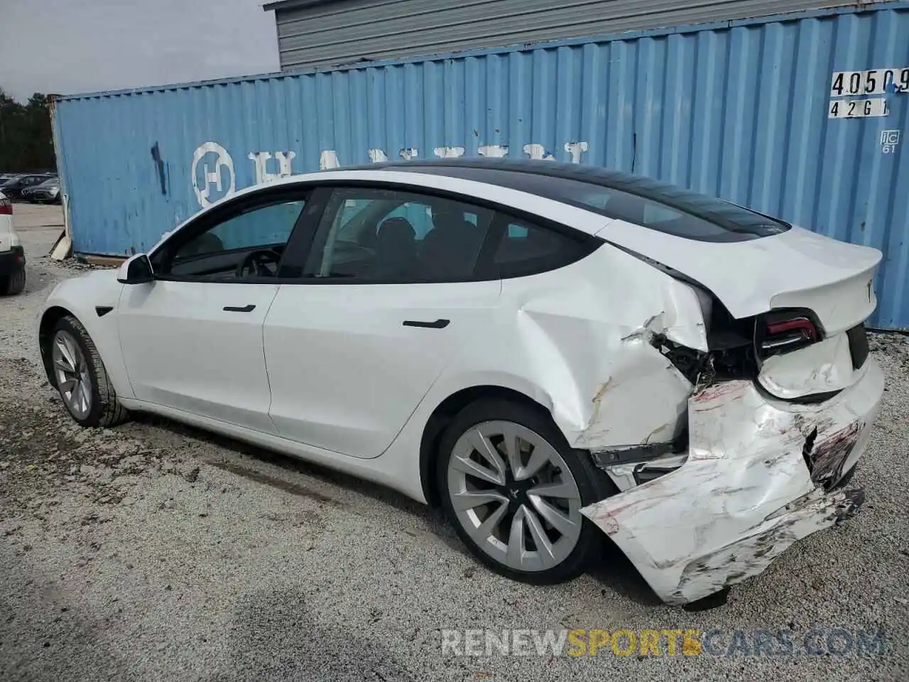 2 Photograph of a damaged car 5YJ3E1EA6NF287813 TESLA MODEL 3 2022