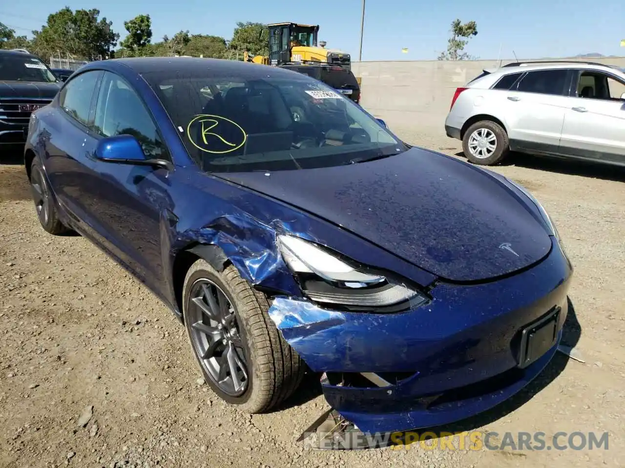 1 Photograph of a damaged car 5YJ3E1EA6NF291263 TESLA MODEL 3 2022