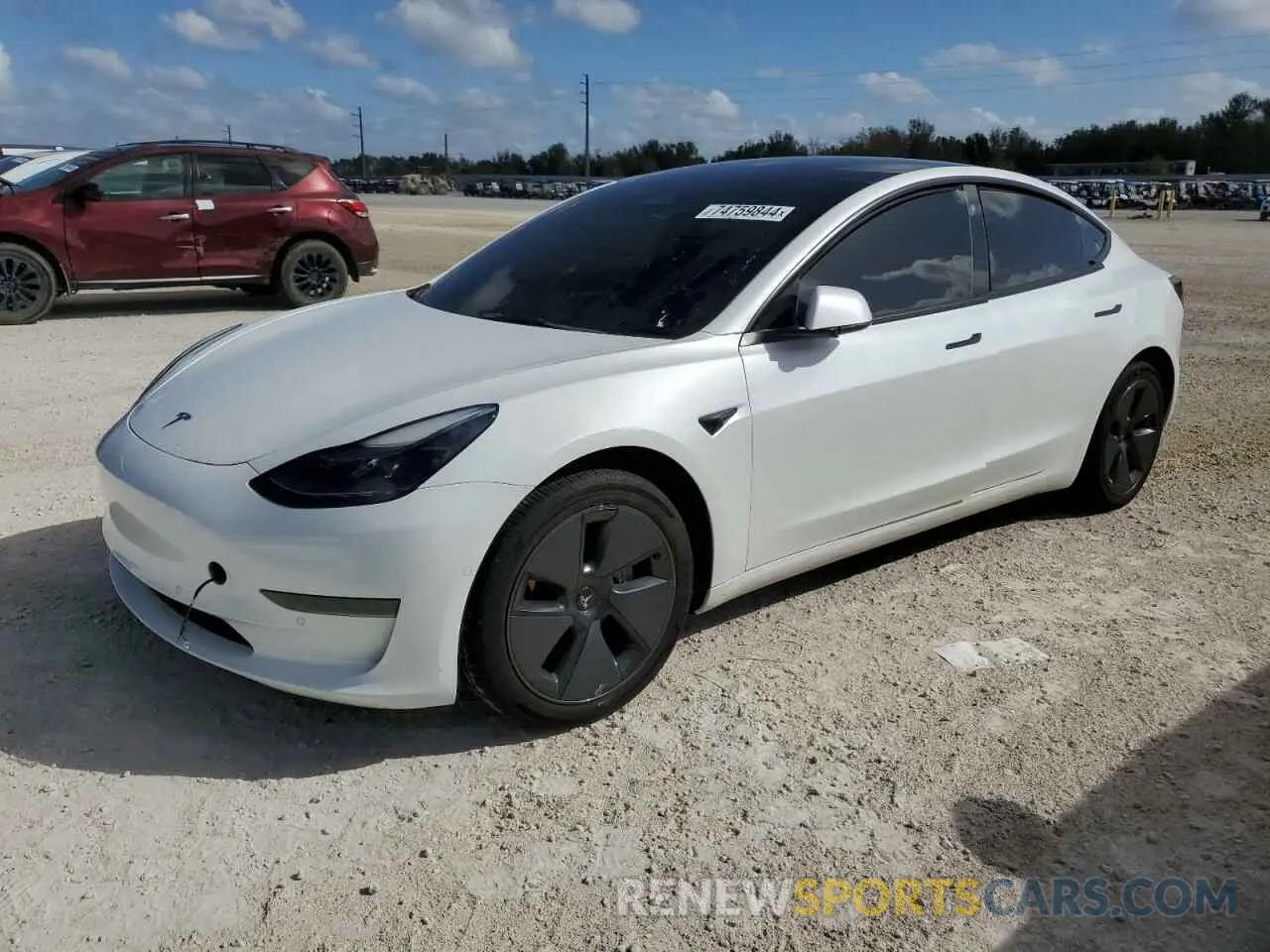 1 Photograph of a damaged car 5YJ3E1EA6NF319191 TESLA MODEL 3 2022