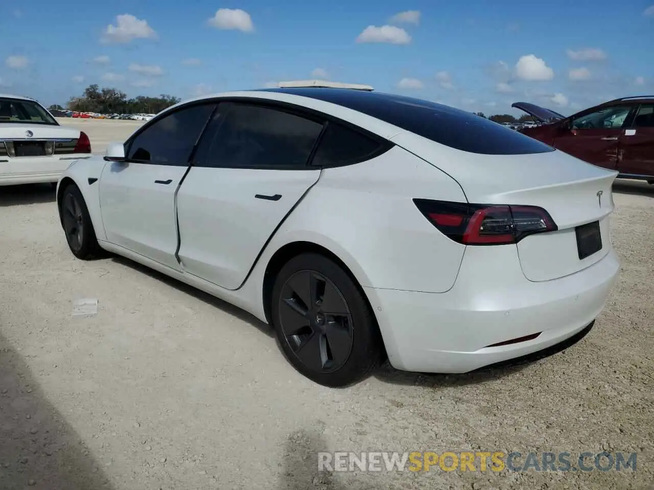 2 Photograph of a damaged car 5YJ3E1EA6NF319191 TESLA MODEL 3 2022