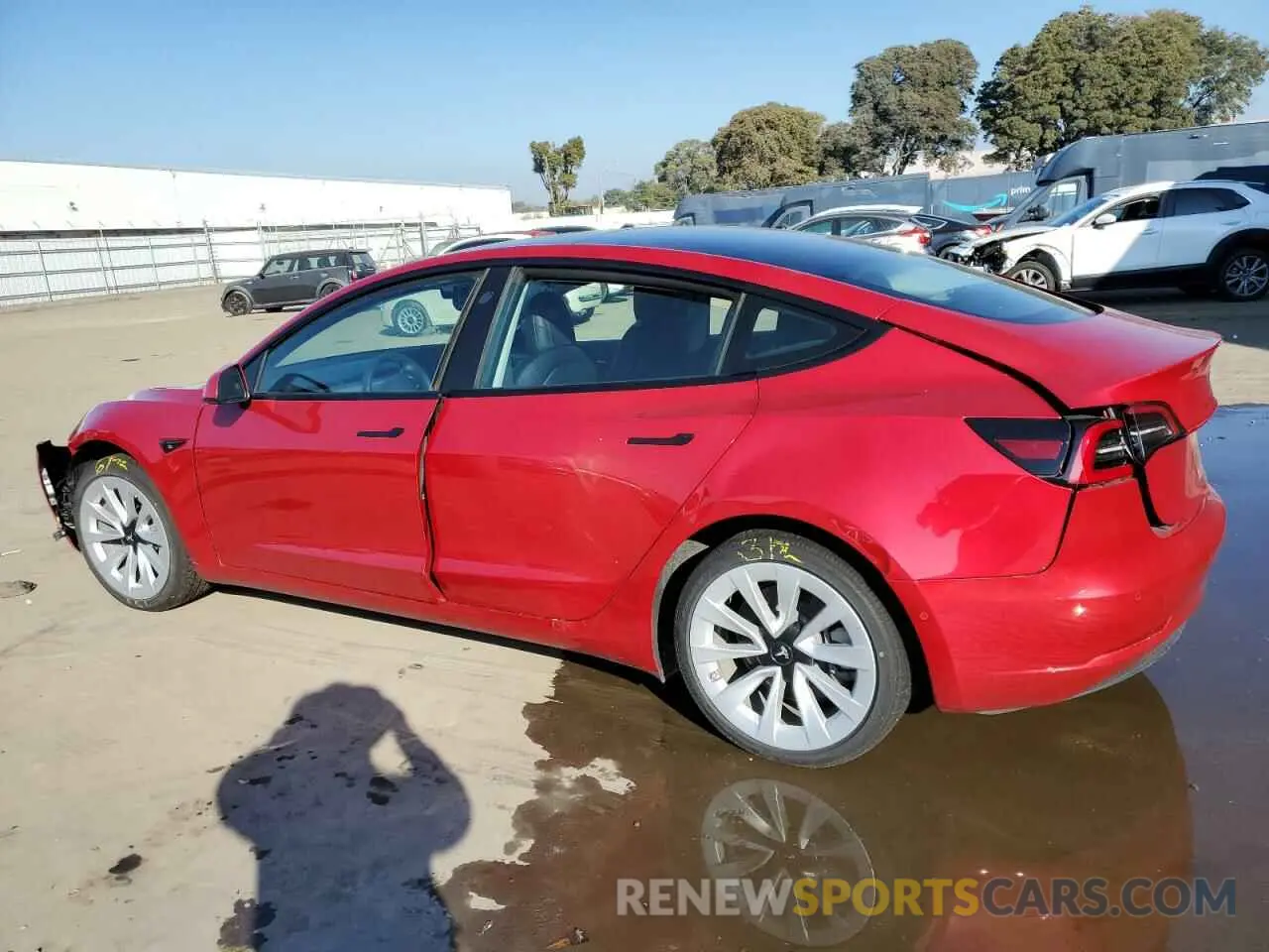 2 Photograph of a damaged car 5YJ3E1EA6NF344771 TESLA MODEL 3 2022