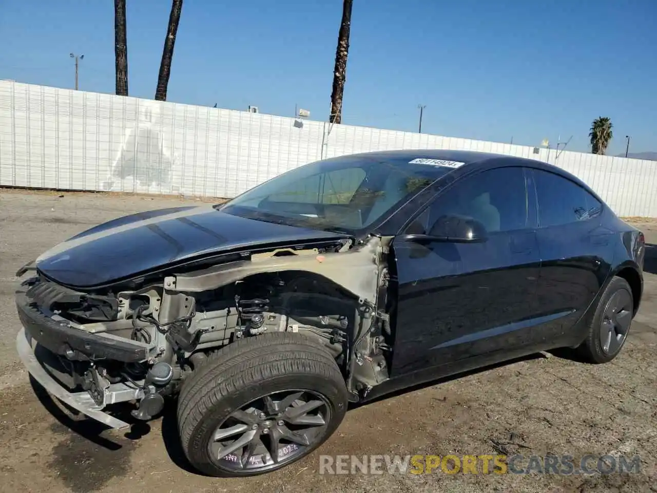 1 Photograph of a damaged car 5YJ3E1EA6NF358279 TESLA MODEL 3 2022