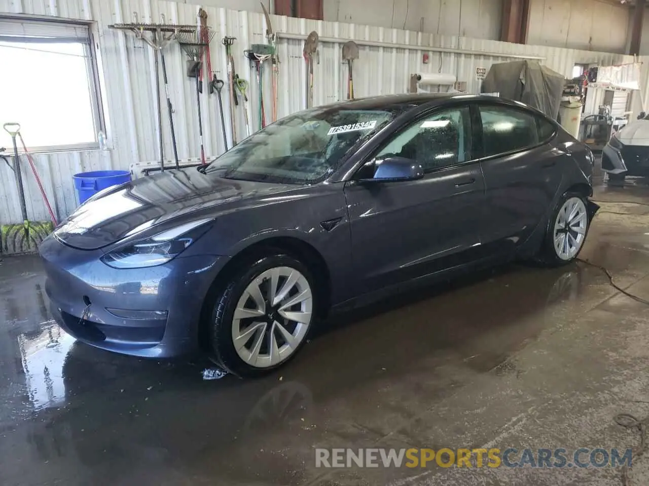 1 Photograph of a damaged car 5YJ3E1EA6NF370965 TESLA MODEL 3 2022
