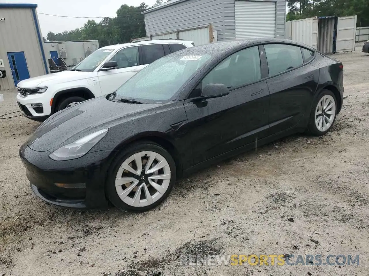 1 Photograph of a damaged car 5YJ3E1EA6NF371467 TESLA MODEL 3 2022