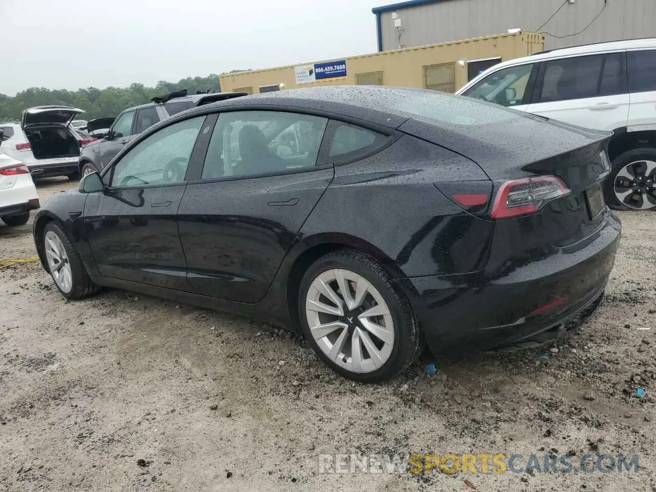 2 Photograph of a damaged car 5YJ3E1EA6NF371467 TESLA MODEL 3 2022