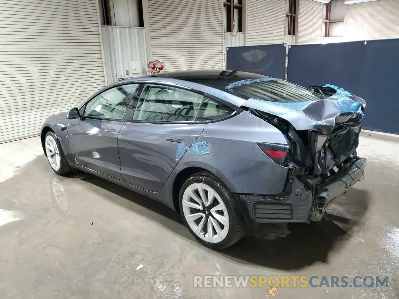 2 Photograph of a damaged car 5YJ3E1EA6NF371484 TESLA MODEL 3 2022
