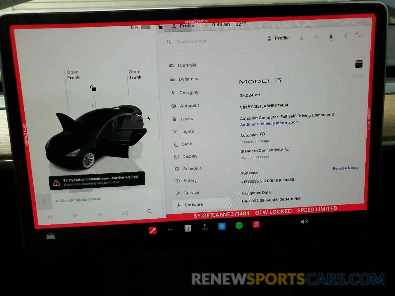 9 Photograph of a damaged car 5YJ3E1EA6NF371484 TESLA MODEL 3 2022