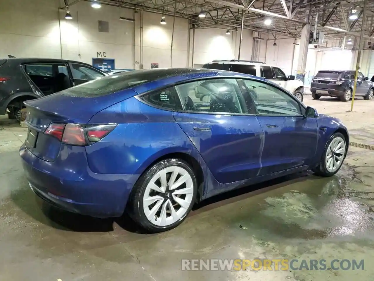 3 Photograph of a damaged car 5YJ3E1EA6NF371596 TESLA MODEL 3 2022