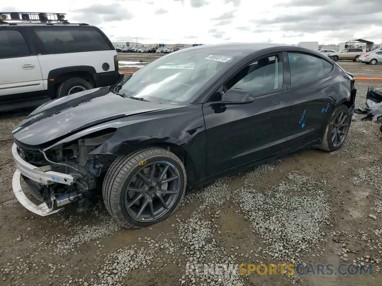 1 Photograph of a damaged car 5YJ3E1EA6NF373722 TESLA MODEL 3 2022