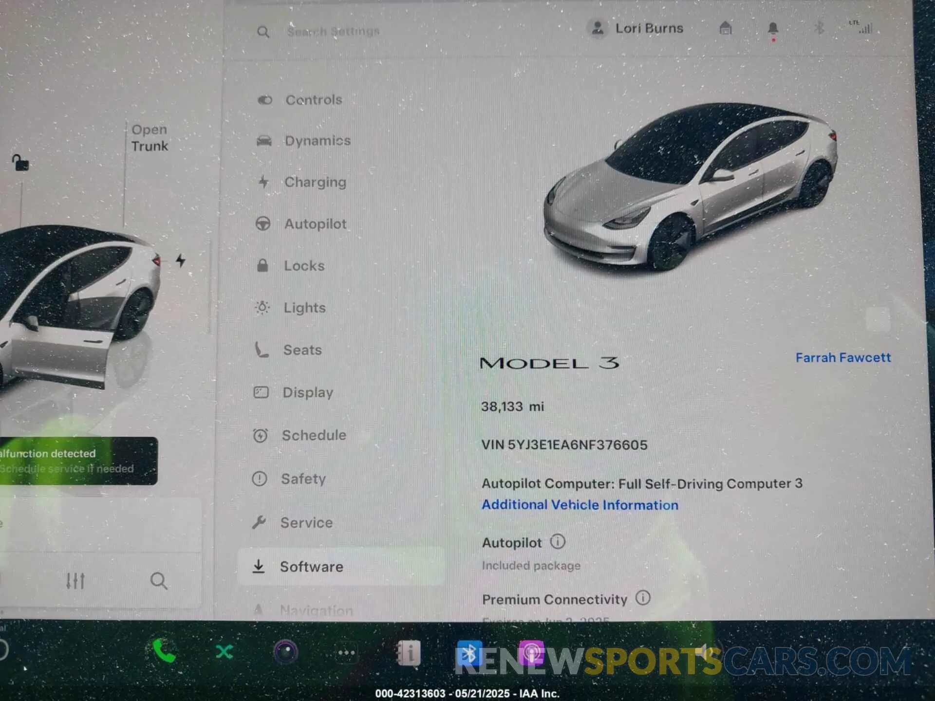 7 Photograph of a damaged car 5YJ3E1EA6NF376605 TESLA MODEL 3 2022