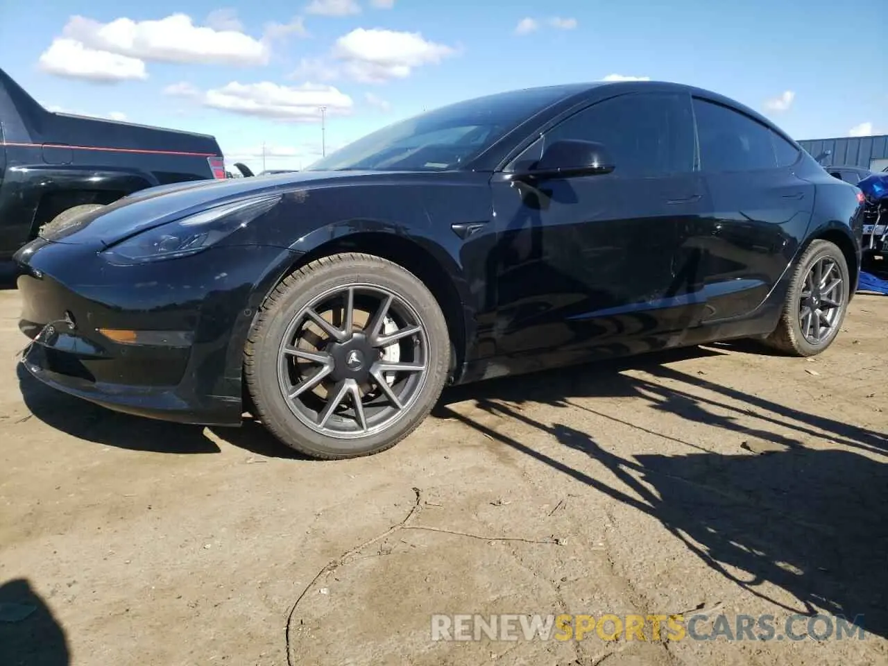 1 Photograph of a damaged car 5YJ3E1EA7NF101342 TESLA MODEL 3 2022