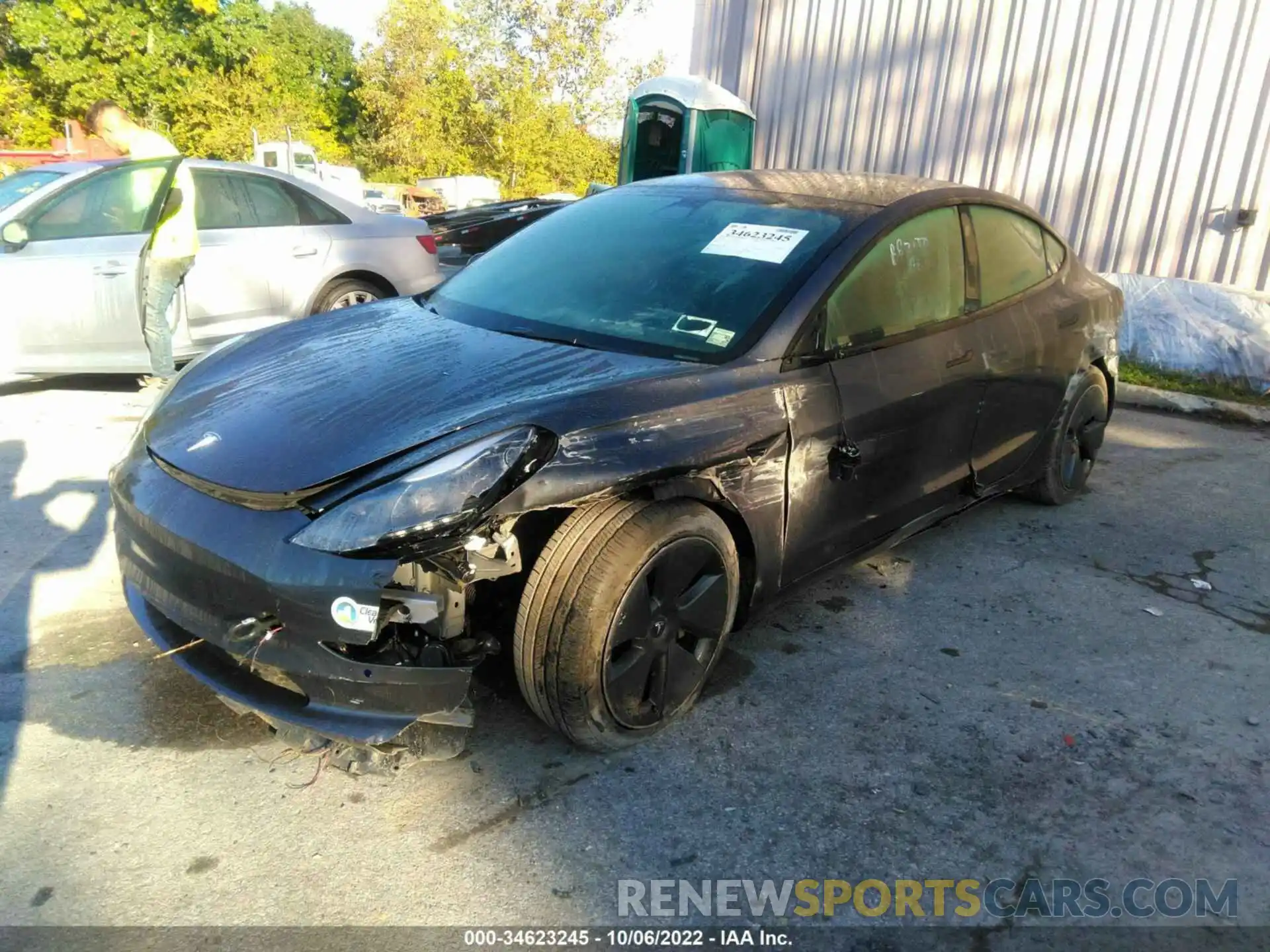 2 Photograph of a damaged car 5YJ3E1EA7NF108291 TESLA MODEL 3 2022