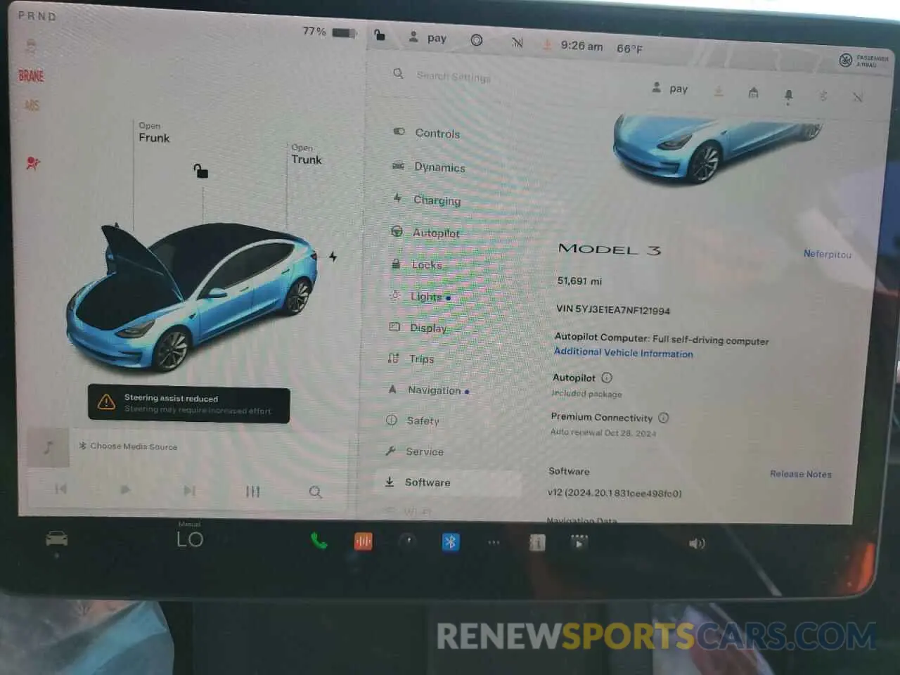 9 Photograph of a damaged car 5YJ3E1EA7NF121994 TESLA MODEL 3 2022