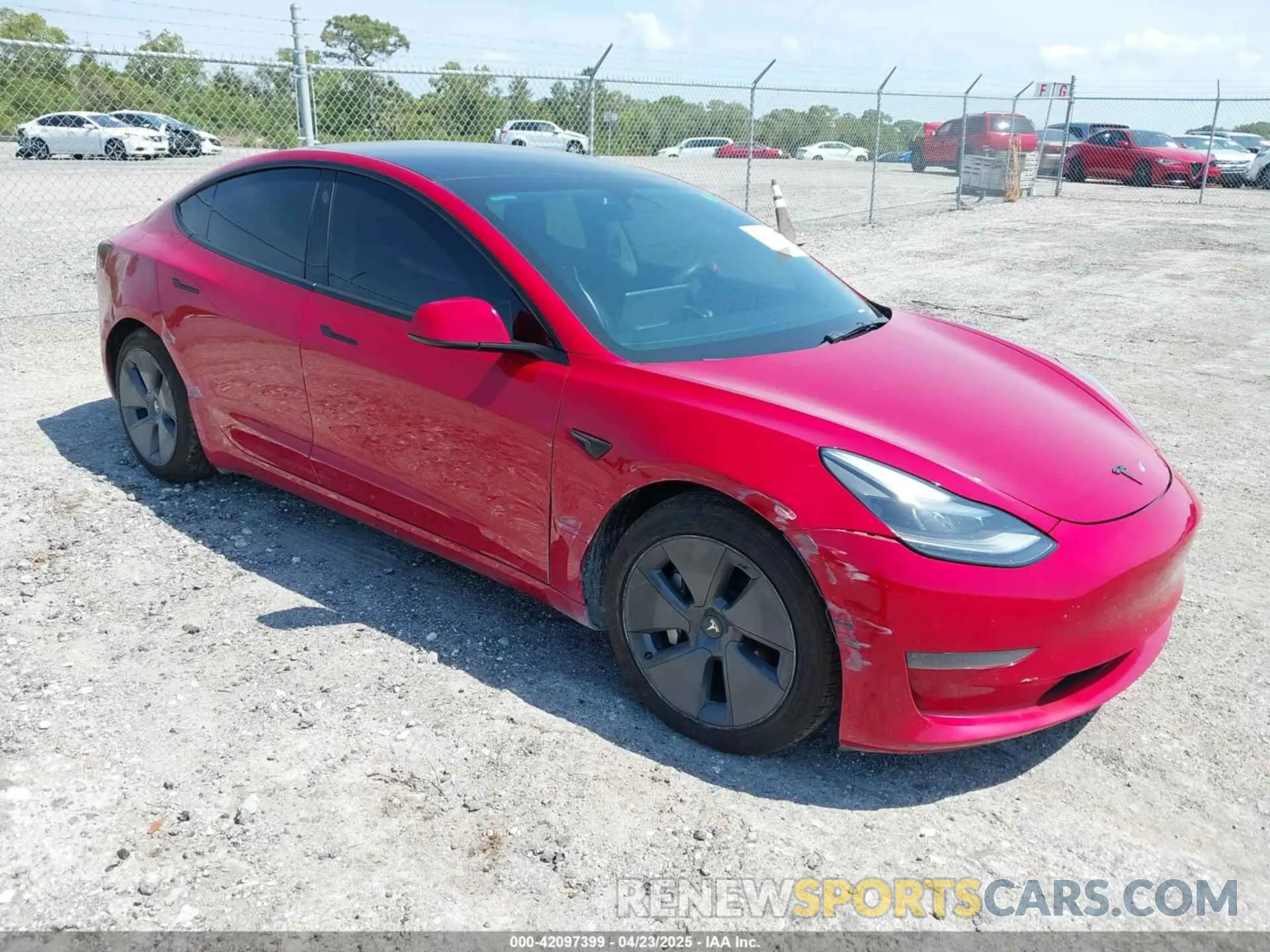 1 Photograph of a damaged car 5YJ3E1EA7NF152114 TESLA MODEL 3 2022