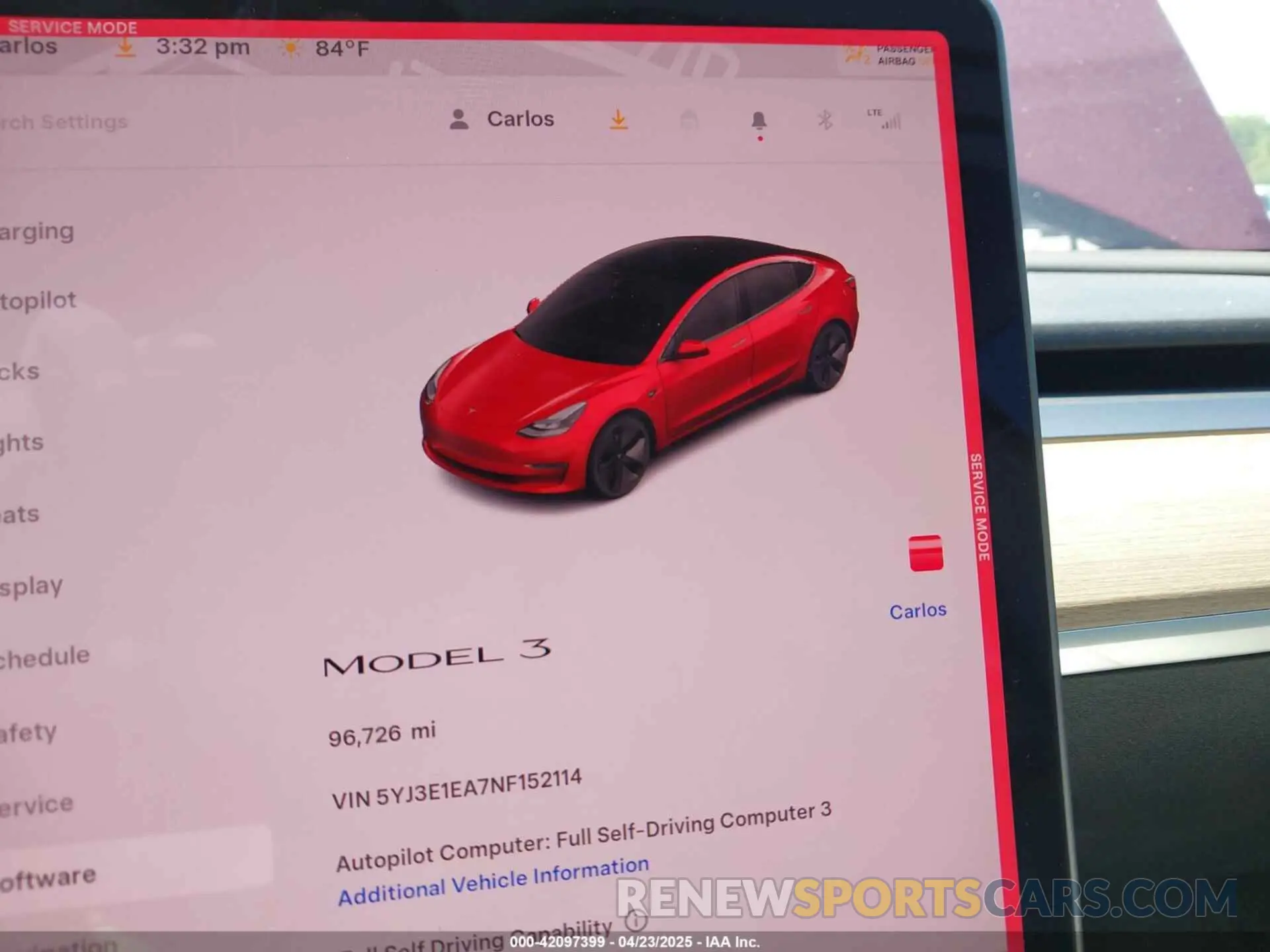 7 Photograph of a damaged car 5YJ3E1EA7NF152114 TESLA MODEL 3 2022