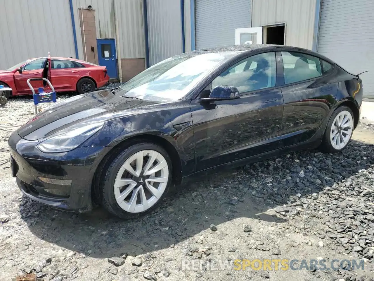 1 Photograph of a damaged car 5YJ3E1EA7NF185338 TESLA MODEL 3 2022