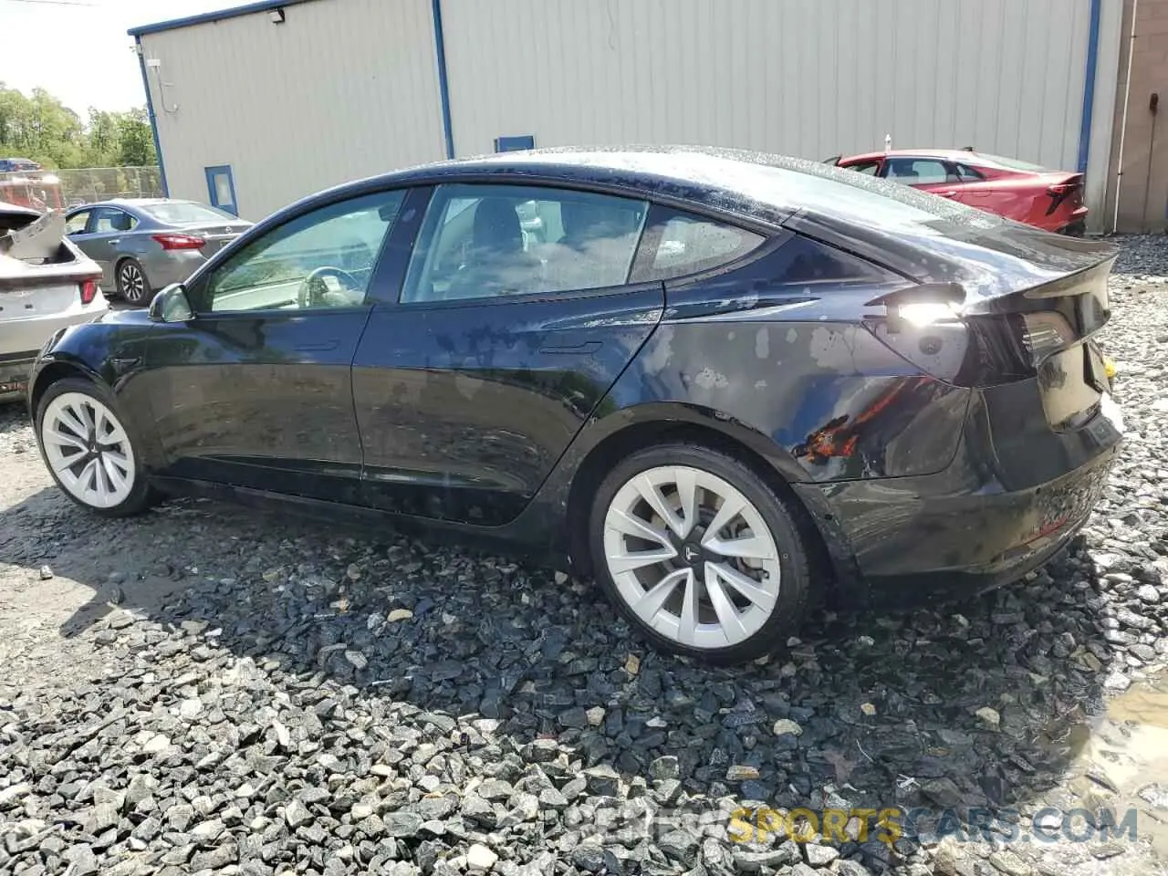 2 Photograph of a damaged car 5YJ3E1EA7NF185338 TESLA MODEL 3 2022