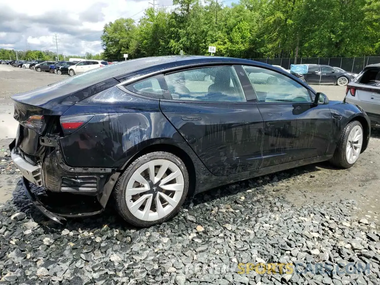 3 Photograph of a damaged car 5YJ3E1EA7NF185338 TESLA MODEL 3 2022
