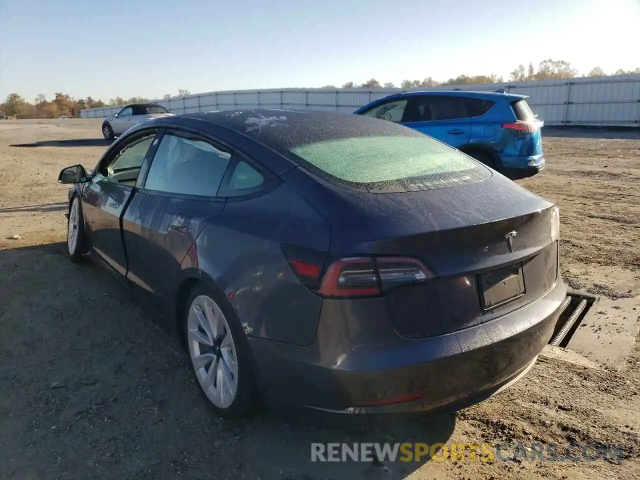 3 Photograph of a damaged car 5YJ3E1EA7NF186389 TESLA MODEL 3 2022