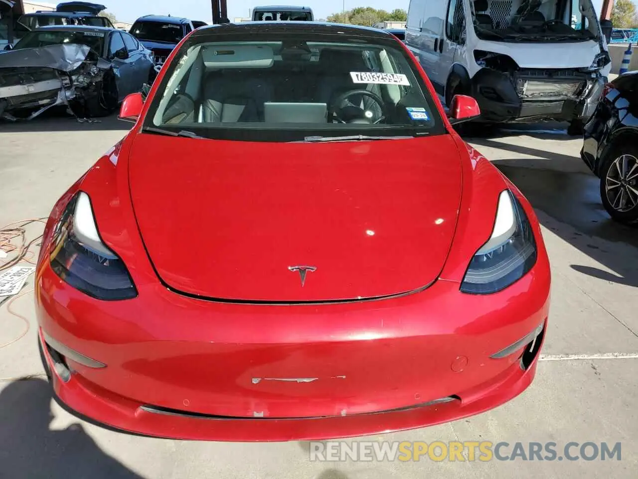 5 Photograph of a damaged car 5YJ3E1EA7NF186831 TESLA MODEL 3 2022