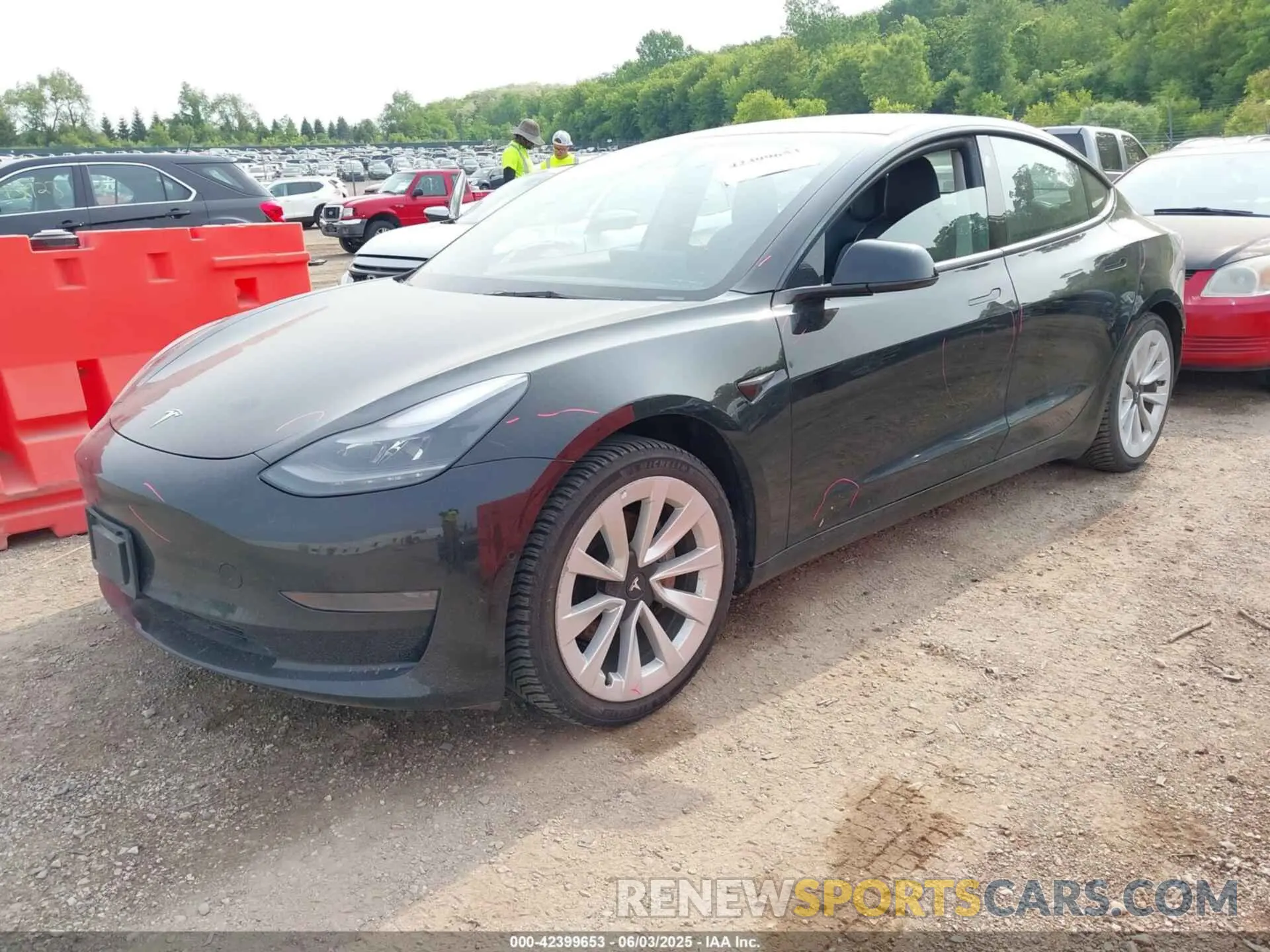 2 Photograph of a damaged car 5YJ3E1EA7NF188627 TESLA MODEL 3 2022
