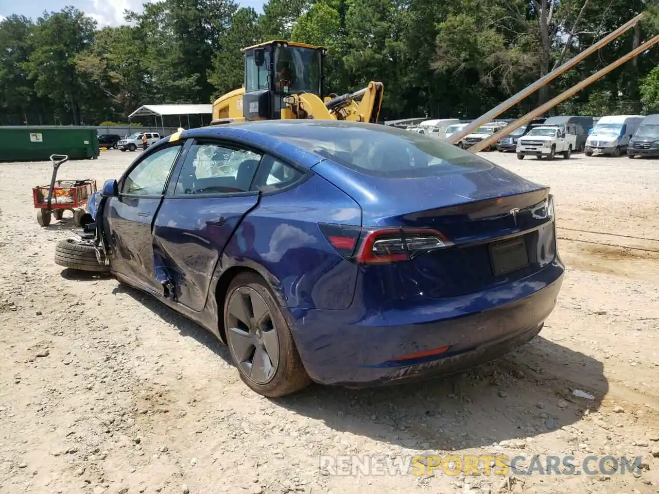 3 Photograph of a damaged car 5YJ3E1EA7NF189969 TESLA MODEL 3 2022