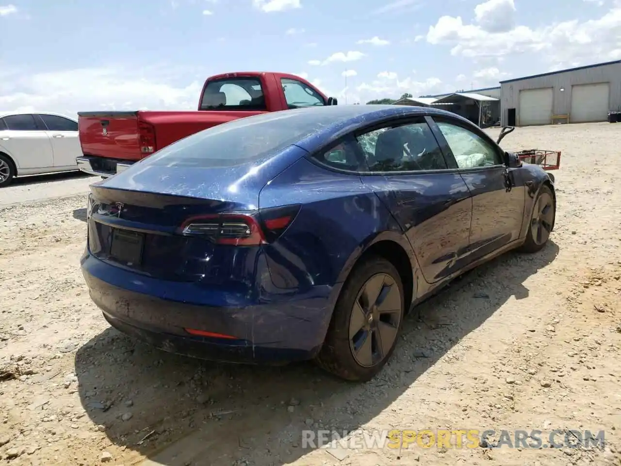 4 Photograph of a damaged car 5YJ3E1EA7NF189969 TESLA MODEL 3 2022