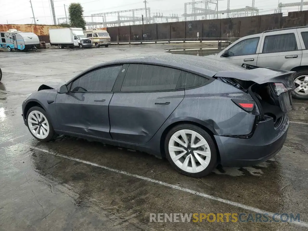 2 Photograph of a damaged car 5YJ3E1EA7NF209251 TESLA MODEL 3 2022
