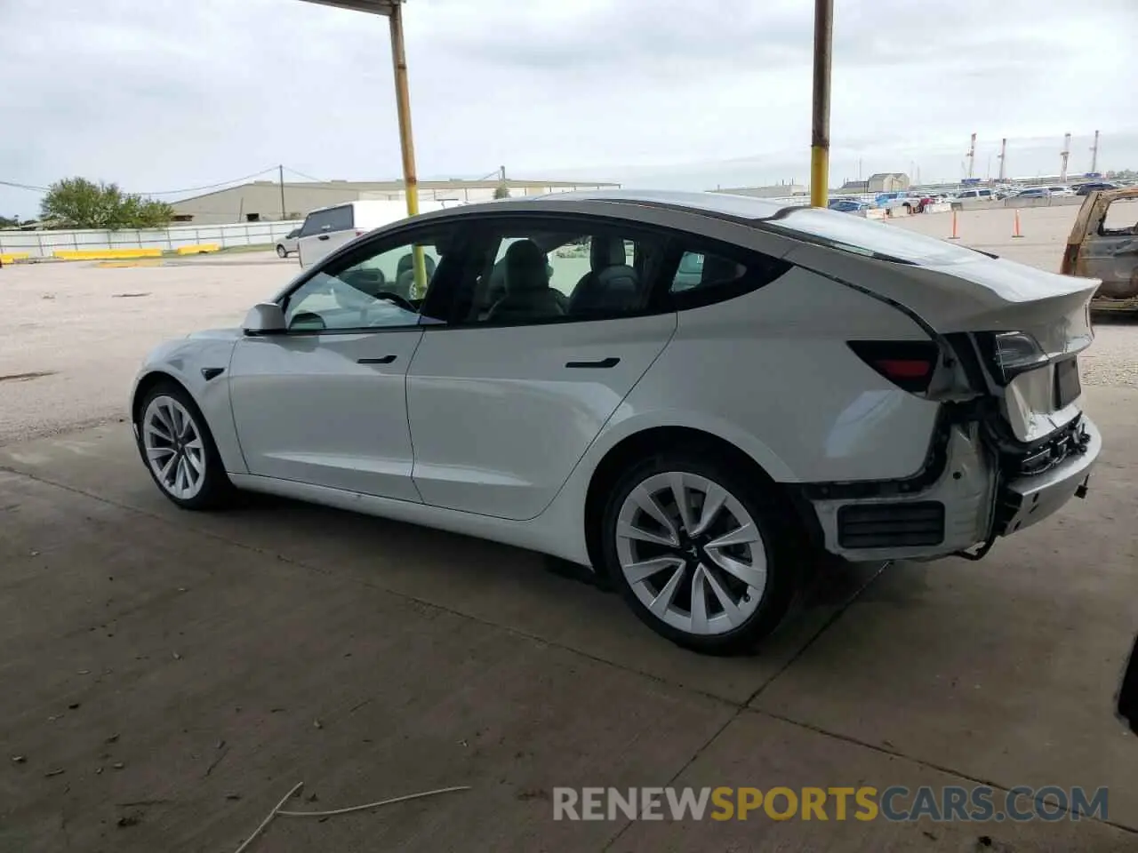 2 Photograph of a damaged car 5YJ3E1EA7NF287786 TESLA MODEL 3 2022