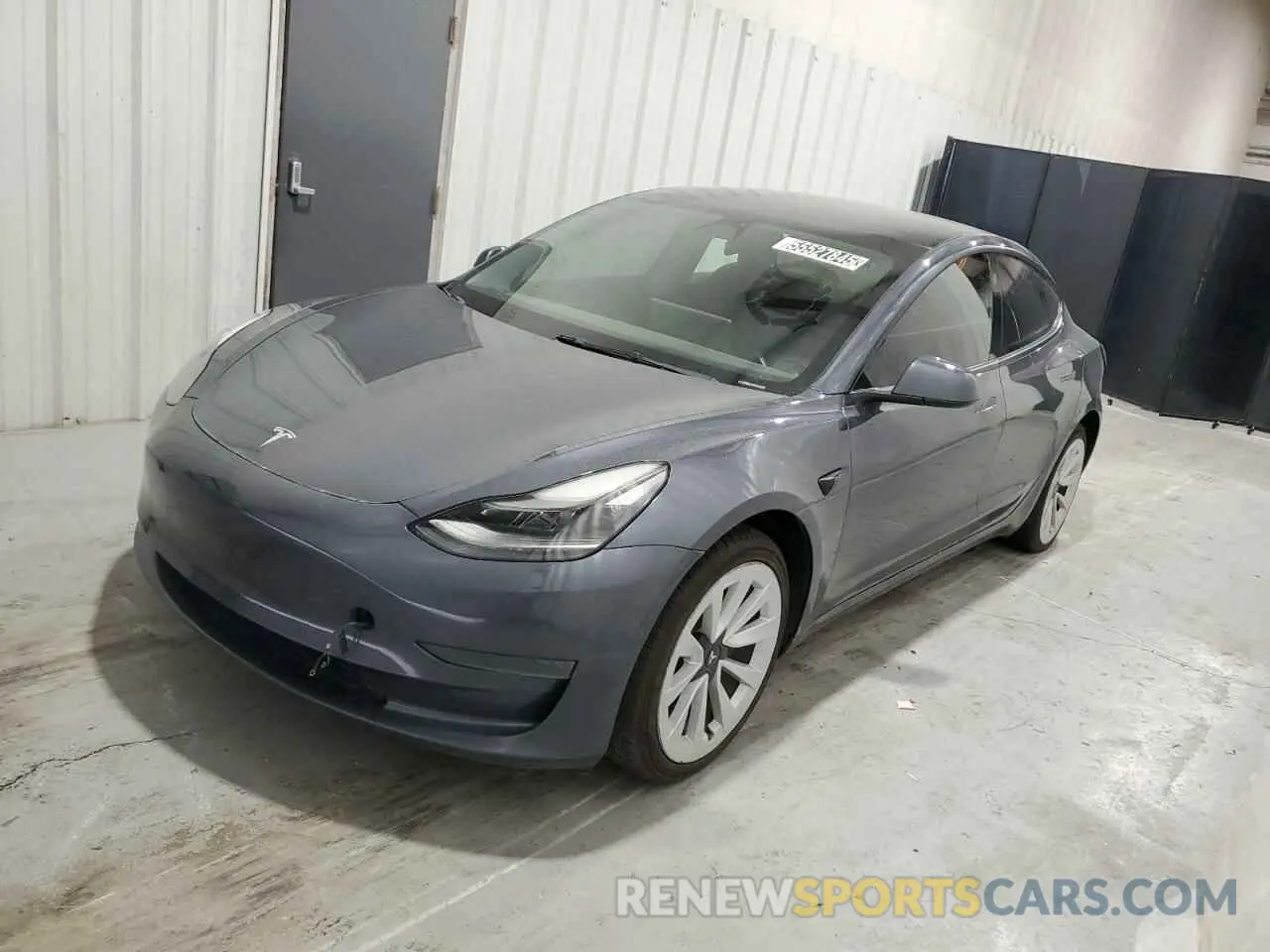 1 Photograph of a damaged car 5YJ3E1EA7NF289487 TESLA MODEL 3 2022