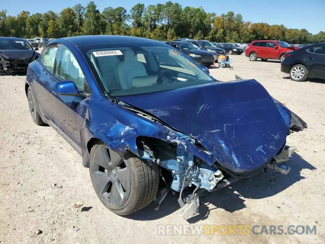 1 Photograph of a damaged car 5YJ3E1EA7NF309561 TESLA MODEL 3 2022