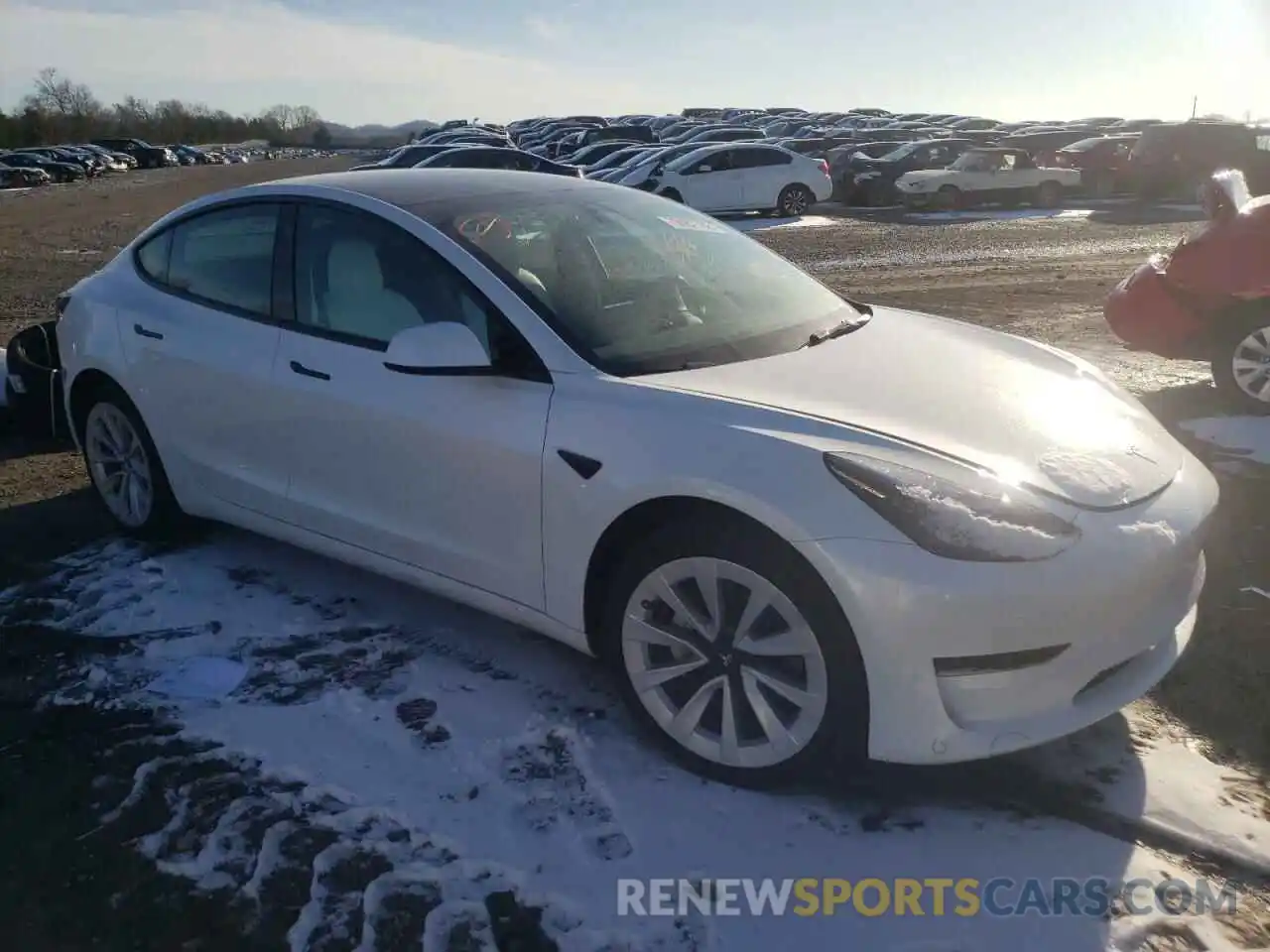 4 Photograph of a damaged car 5YJ3E1EA7NF312170 TESLA MODEL 3 2022