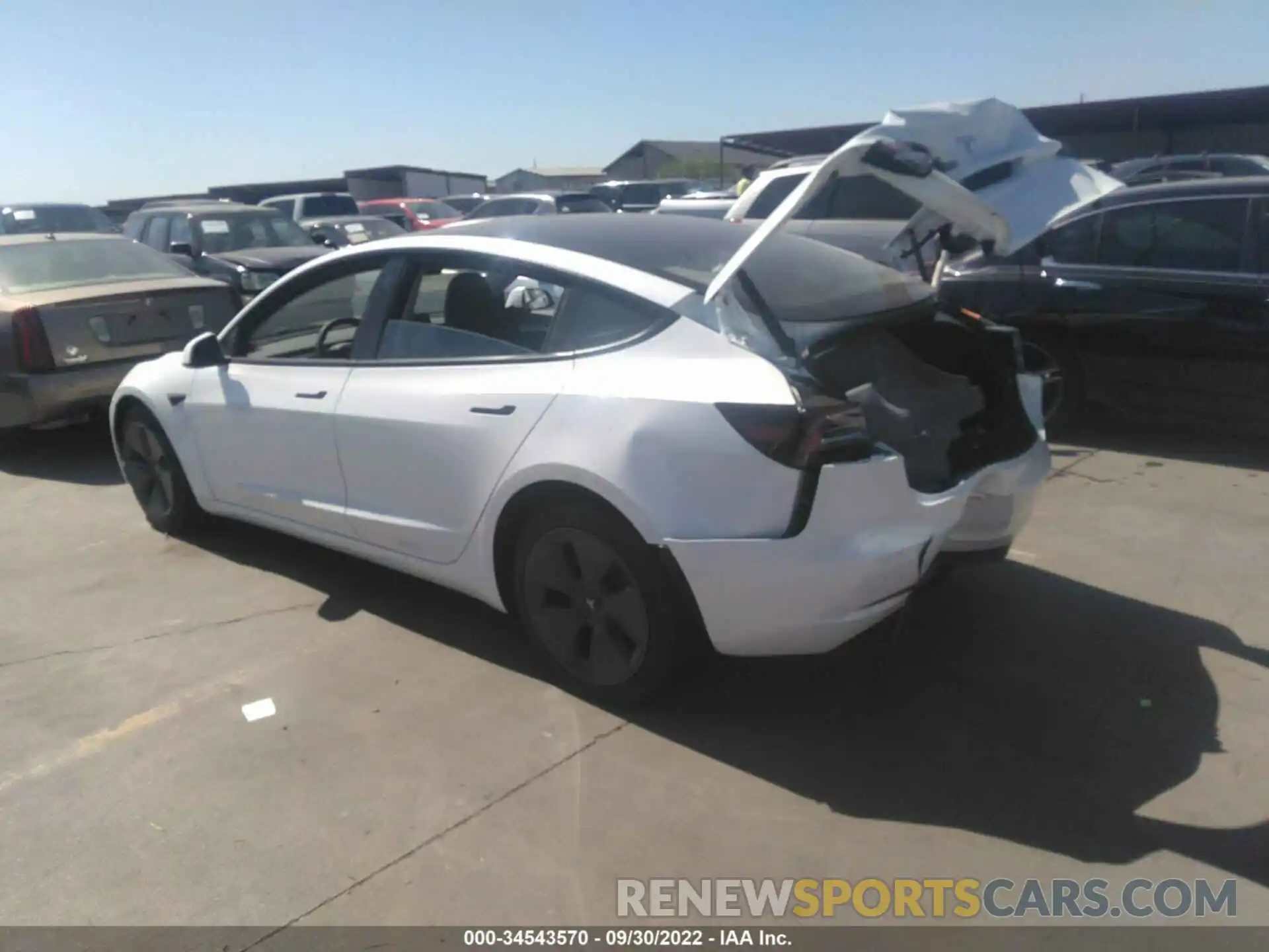 3 Photograph of a damaged car 5YJ3E1EA7NF315117 TESLA MODEL 3 2022