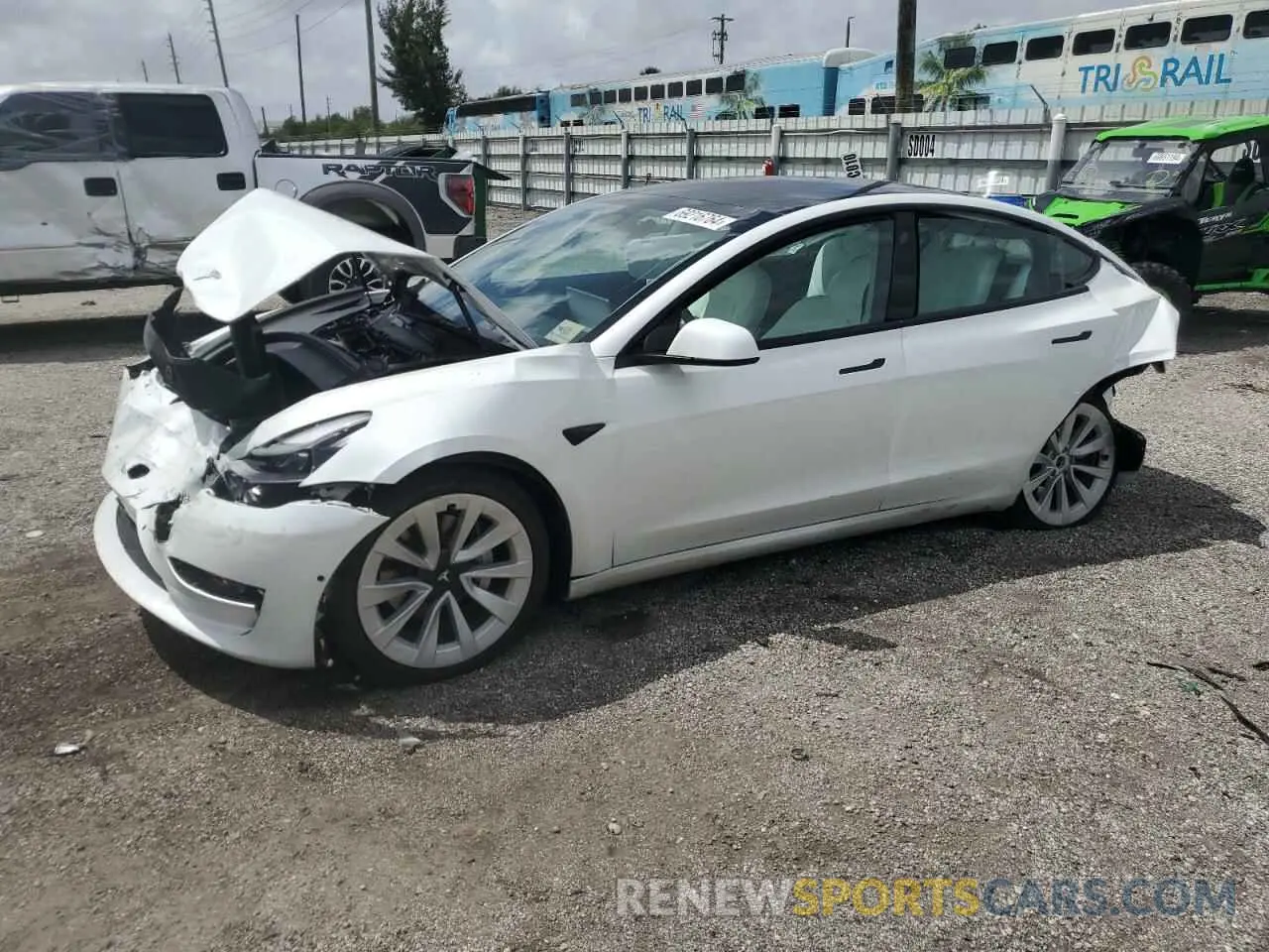 1 Photograph of a damaged car 5YJ3E1EA7NF328935 TESLA MODEL 3 2022