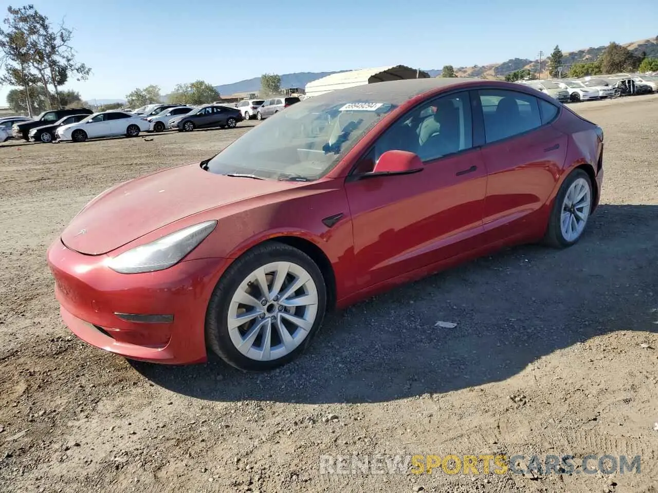 1 Photograph of a damaged car 5YJ3E1EA7NF330779 TESLA MODEL 3 2022