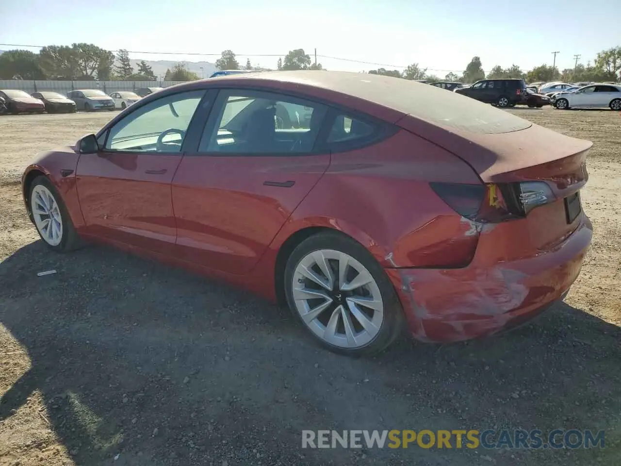 2 Photograph of a damaged car 5YJ3E1EA7NF330779 TESLA MODEL 3 2022