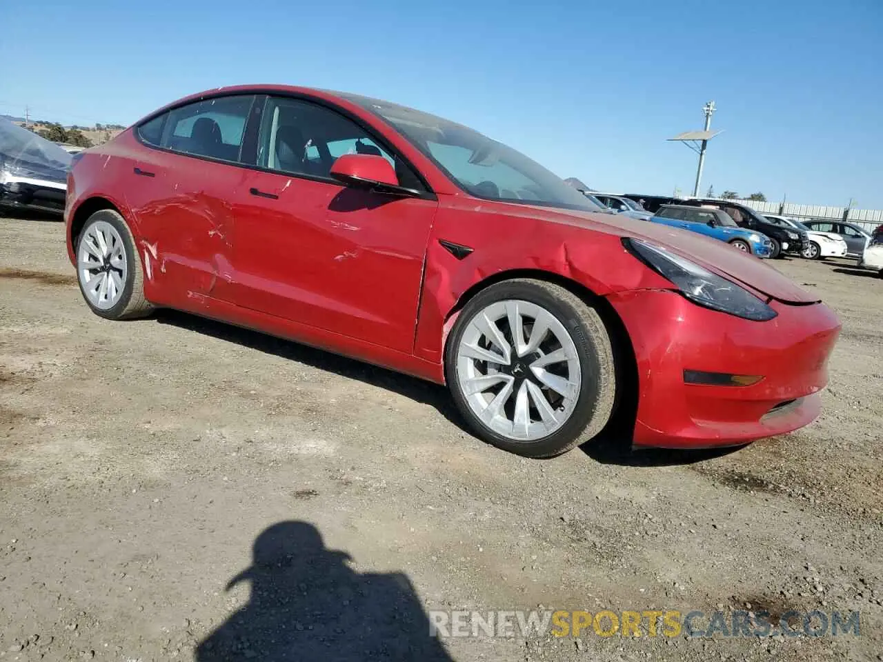 4 Photograph of a damaged car 5YJ3E1EA7NF330779 TESLA MODEL 3 2022