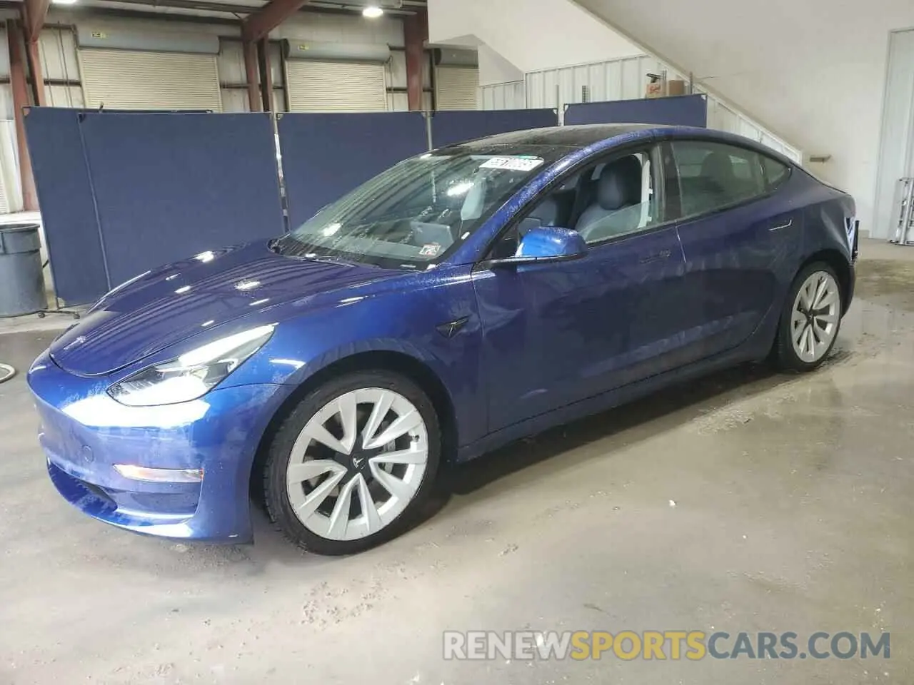 1 Photograph of a damaged car 5YJ3E1EA7NF369551 TESLA MODEL 3 2022