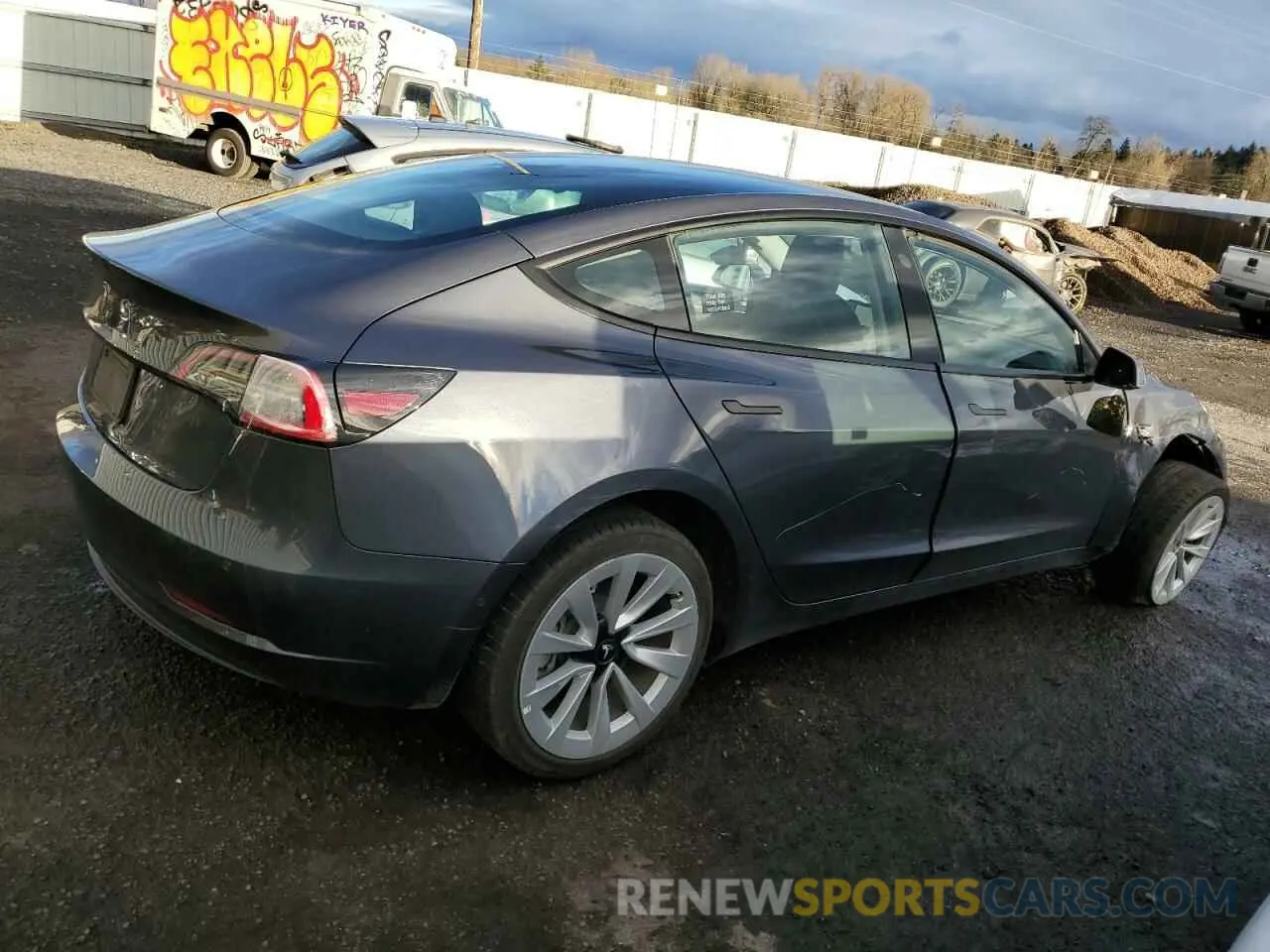 3 Photograph of a damaged car 5YJ3E1EA7NF371235 TESLA MODEL 3 2022