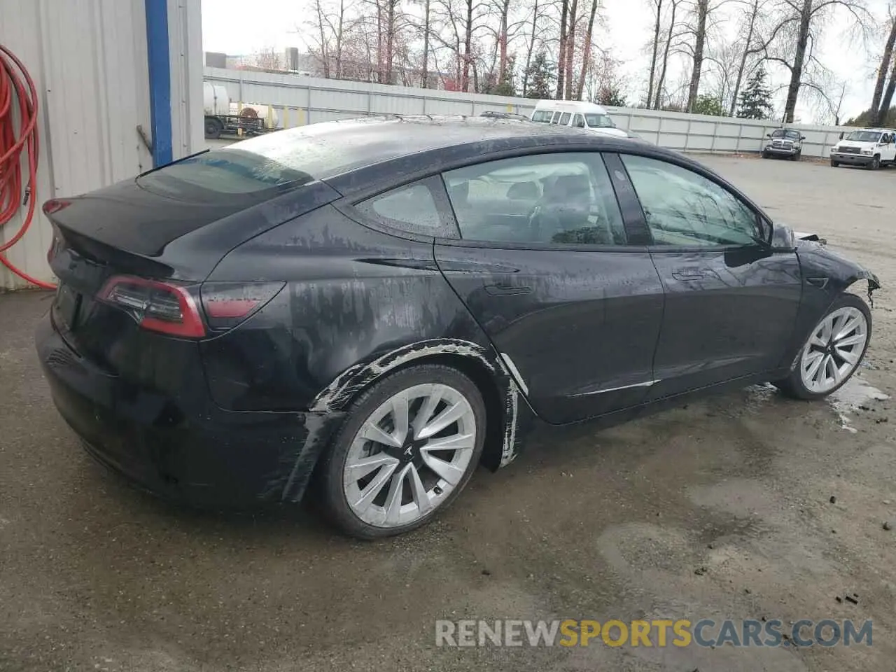 3 Photograph of a damaged car 5YJ3E1EA7NF371445 TESLA MODEL 3 2022