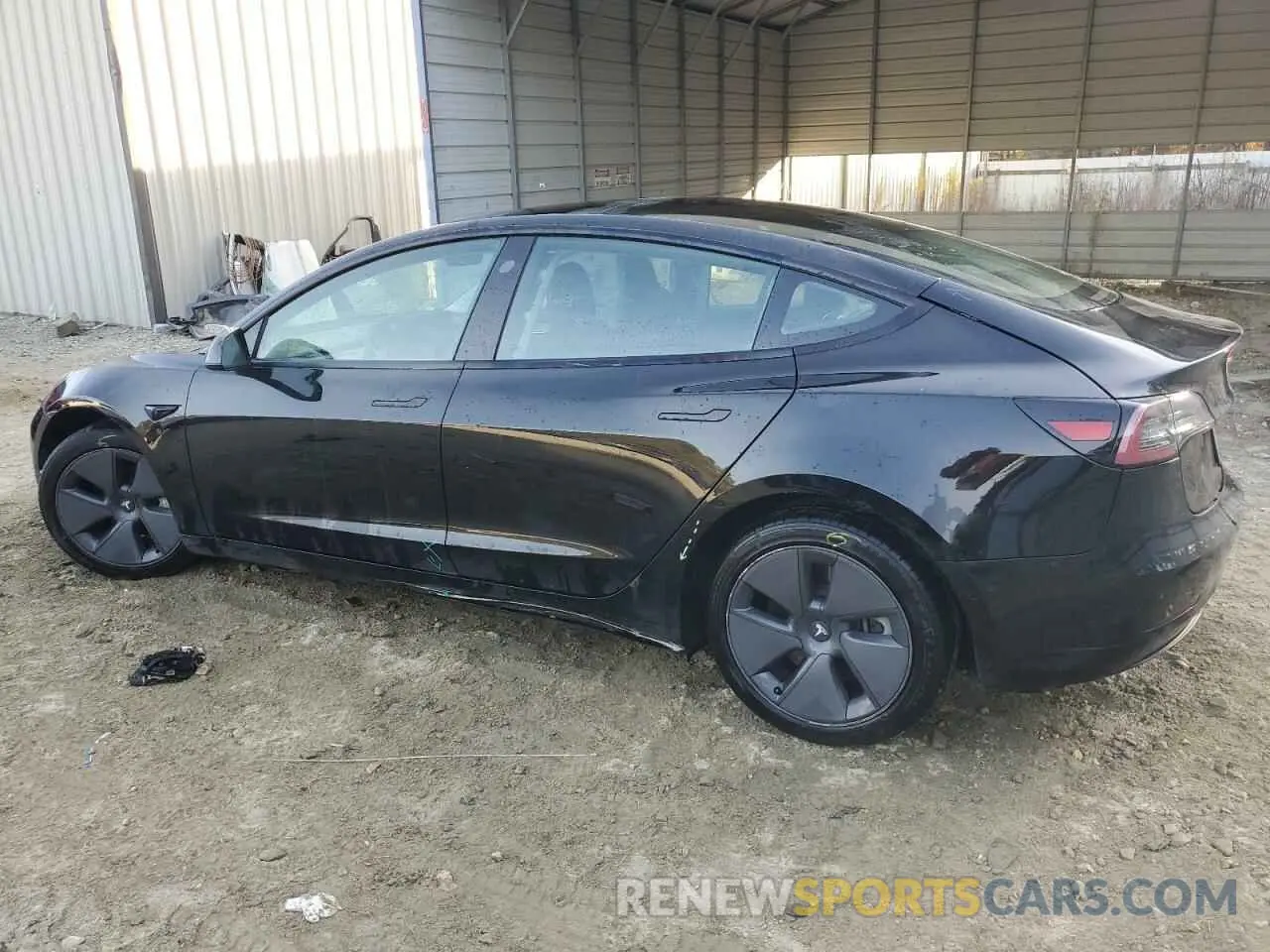 2 Photograph of a damaged car 5YJ3E1EA7NF371672 TESLA MODEL 3 2022