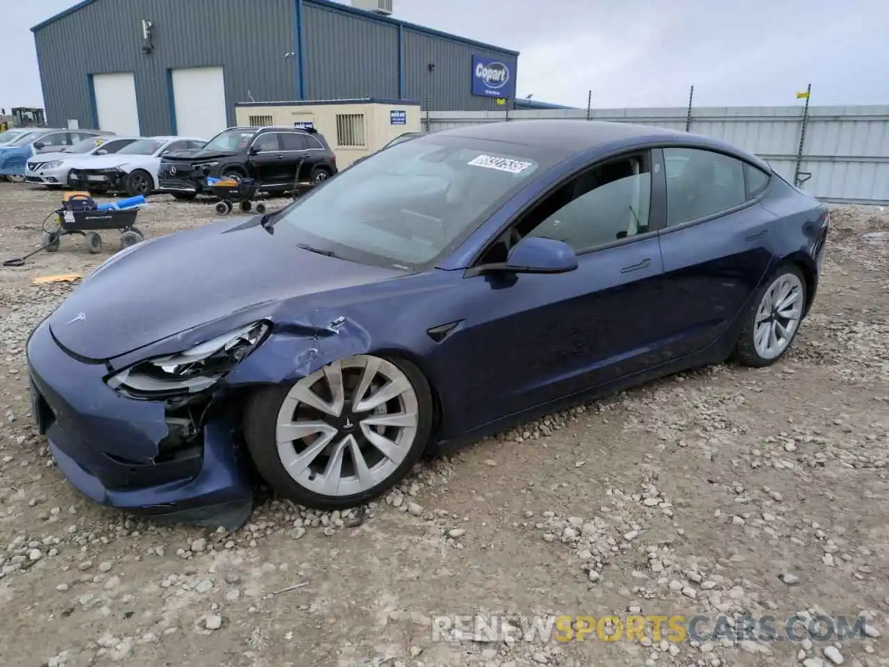 1 Photograph of a damaged car 5YJ3E1EA7NF371901 TESLA MODEL 3 2022