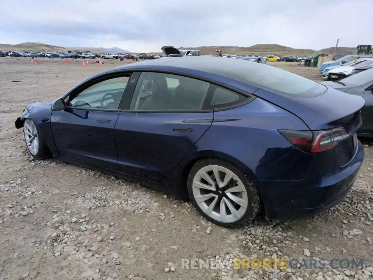 2 Photograph of a damaged car 5YJ3E1EA7NF371901 TESLA MODEL 3 2022