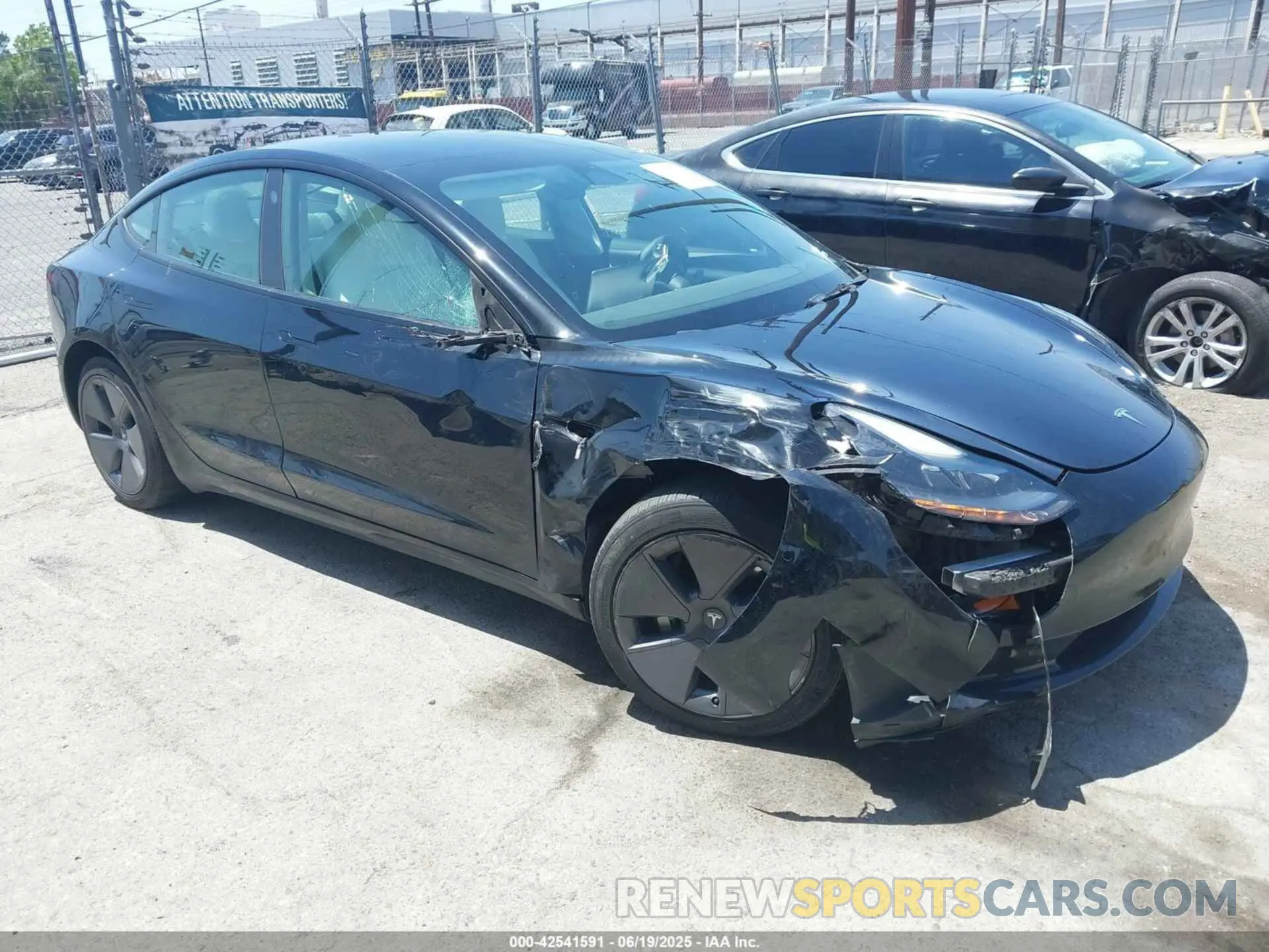 1 Photograph of a damaged car 5YJ3E1EA7NF373647 TESLA MODEL 3 2022