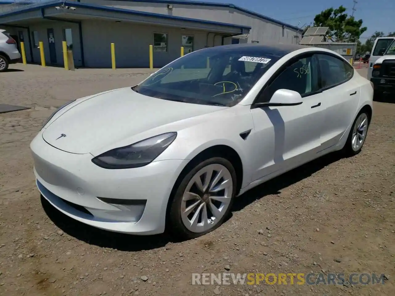 2 Photograph of a damaged car 5YJ3E1EA8NF145320 TESLA MODEL 3 2022