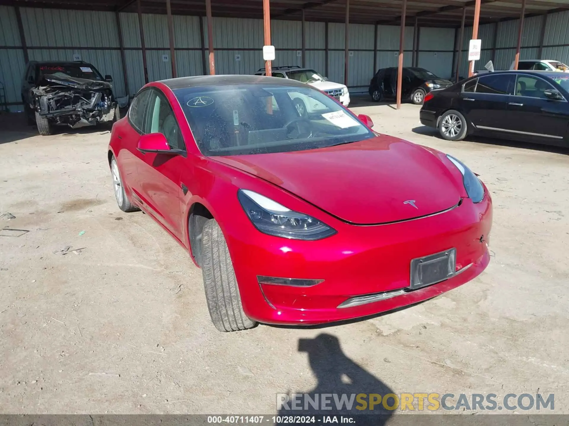1 Photograph of a damaged car 5YJ3E1EA8NF170671 TESLA MODEL 3 2022