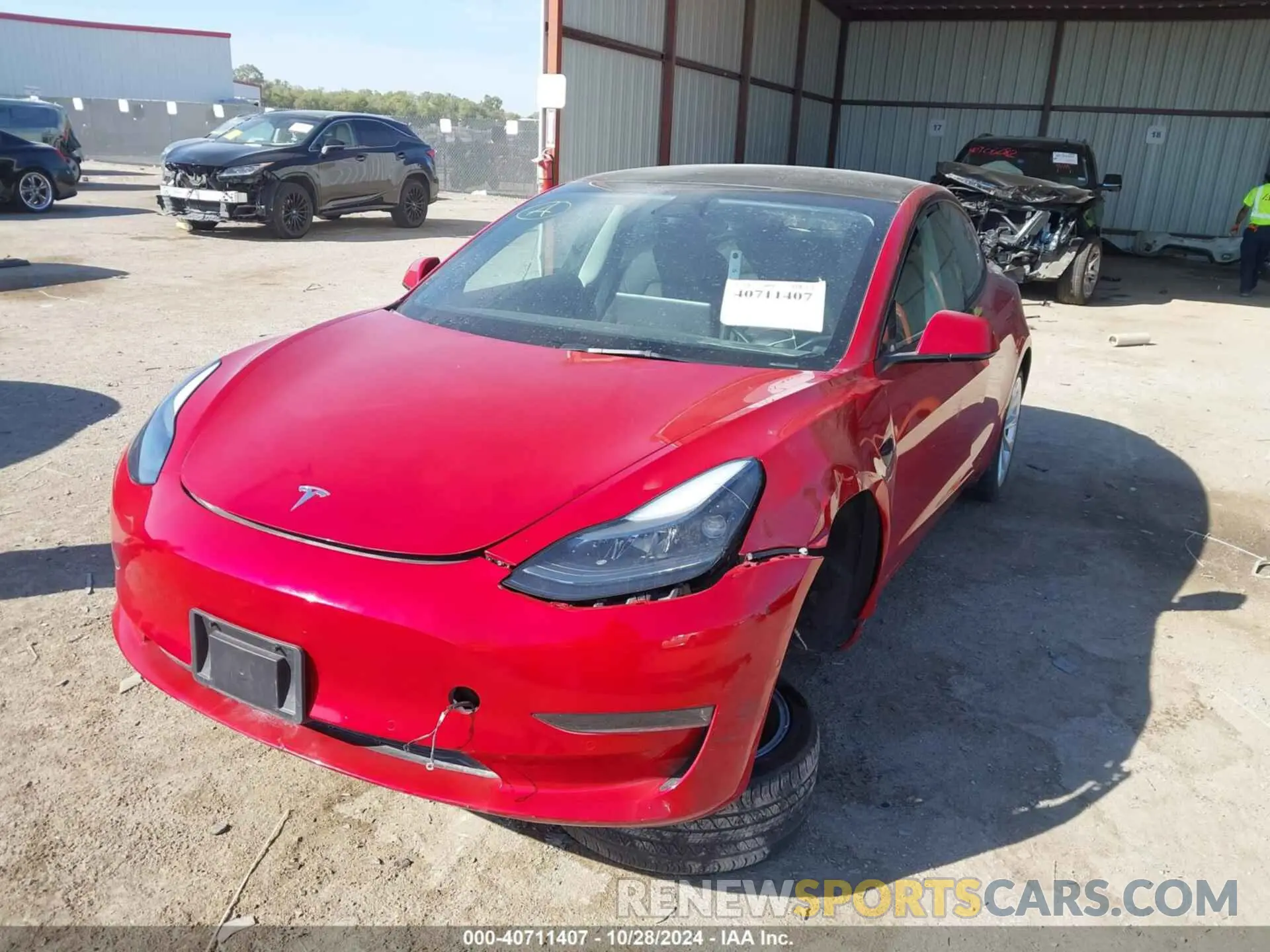 2 Photograph of a damaged car 5YJ3E1EA8NF170671 TESLA MODEL 3 2022